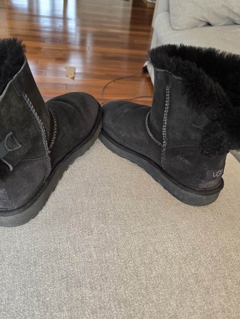 Black Shearling Lined Winter Boot - Women - Picture 9 of 14
